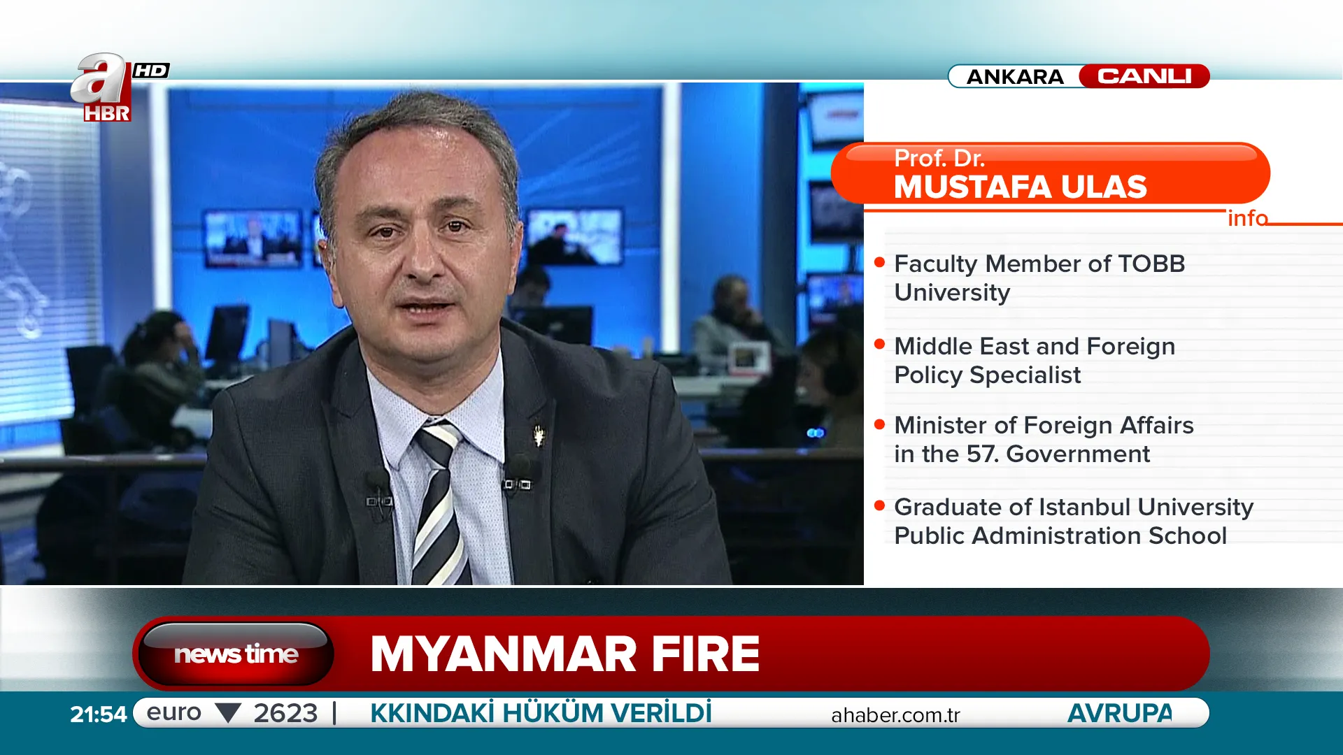 Channel Branding Identity on TV Graphics Design depicting a concise biography of the speaker.